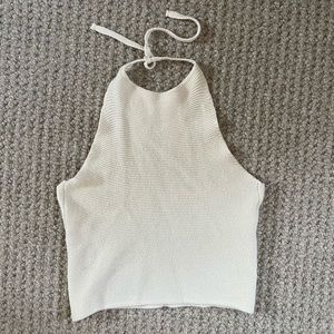 COPY - White Knitted Halter Top